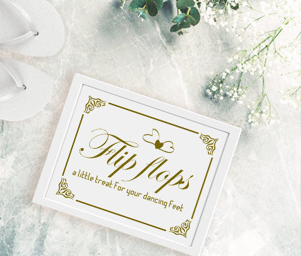 Beach Wedding Bliss: Get a FREE Flip Flop Sign with Your 96 Pair Purchase!