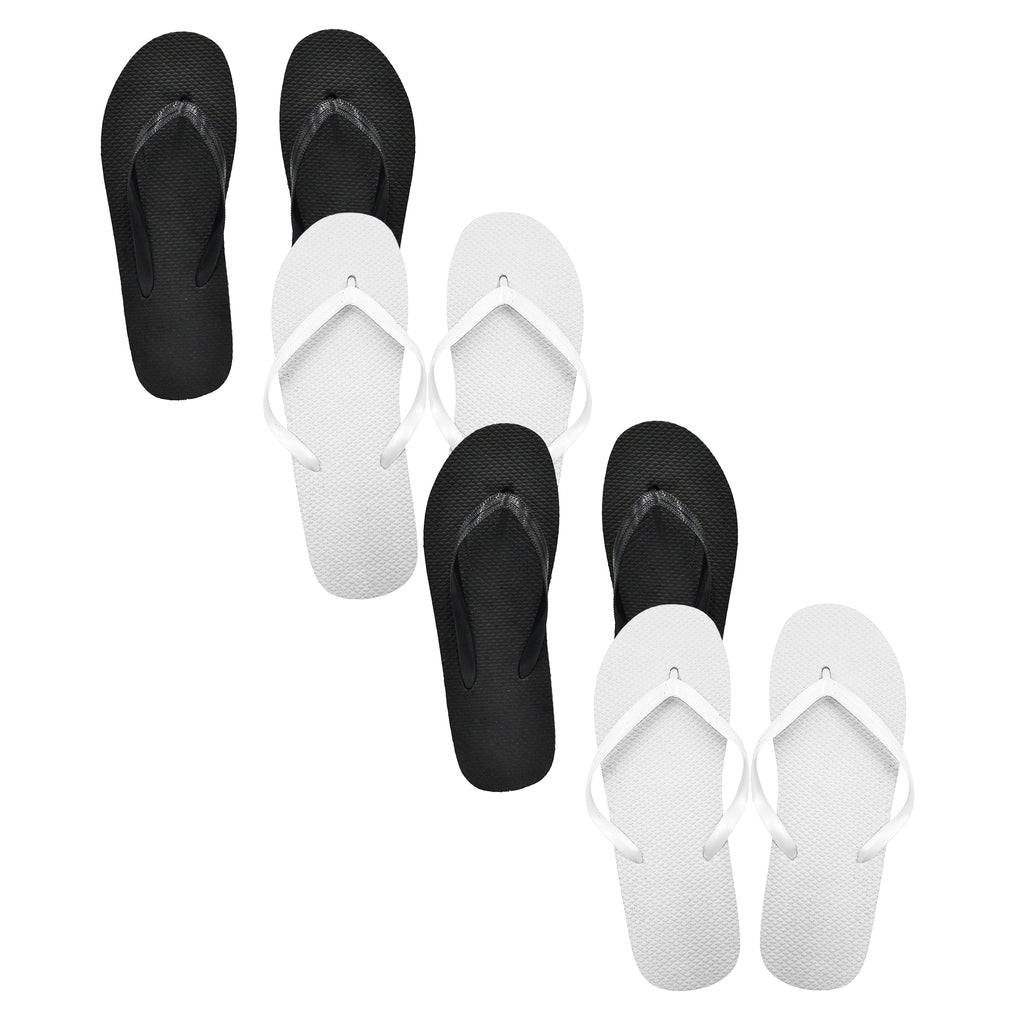 Black & White Flip Flops