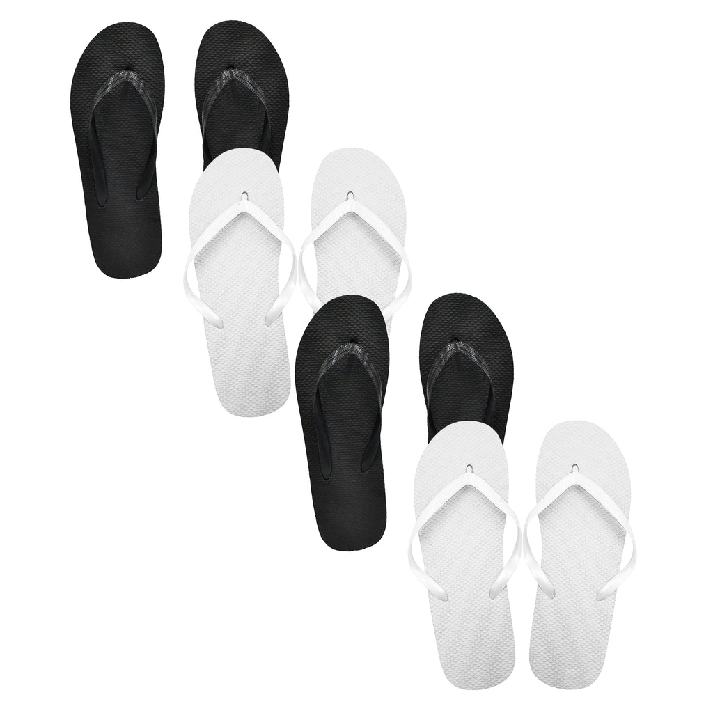 Bulk Black & White Flip Flops For Weddings - FlipFlopStore.com