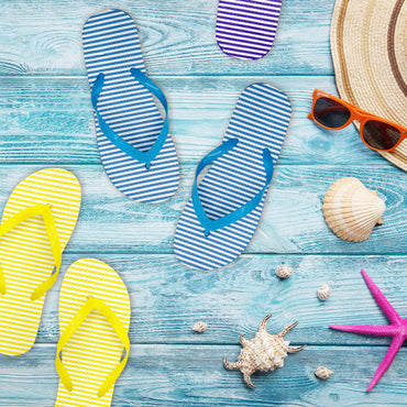Bulk Colorful Striped Flip Flops For Weddings - FlipFlopStore.com