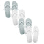 White & Silver Flip Flops